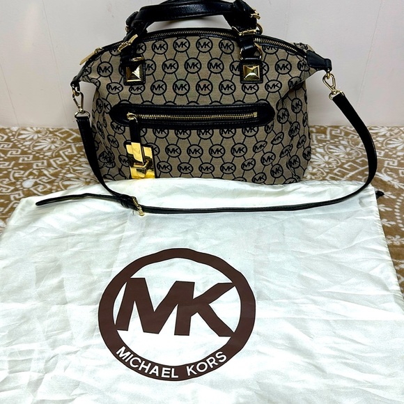 Michael Kors Black and Tan Tote Bag with Dustbag - Picture 1 of 16